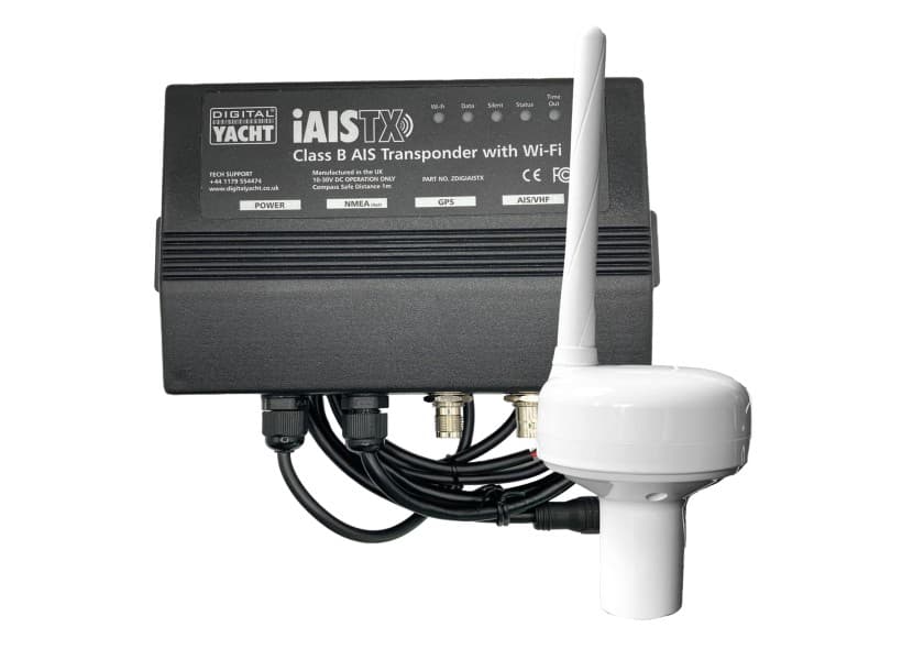 DIGITAL YACHT iAISTX Plus SOTDMA AIS Transponder with GV30 GPS-AIS Combi Antenna Image 1 of 6