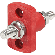 Terminal Feed Through Connector - 3/8"-16 Studs (Red) - Image 1