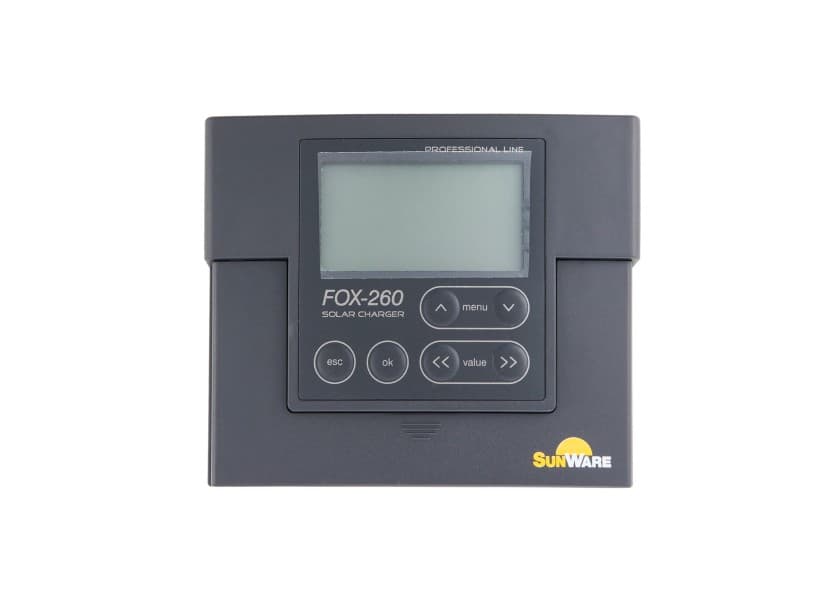 SUNWARE FOX-260 V2.1 LCD Solar Charge Controller surface mount Image 1 of 7