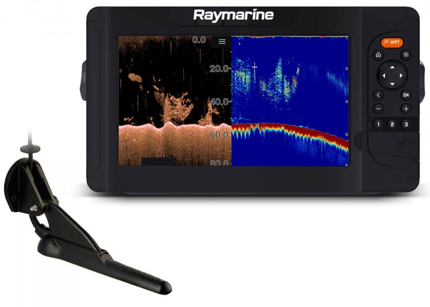 RAYMARINE ELEMENT 9 HV buttons with CPT-100 transom transducer Image 1 of 5