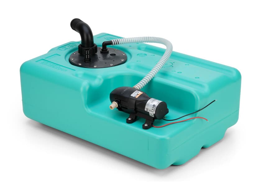 CAN PLASTIC Drinking Water Tank 39 l 550 x 390 x 200 mm with pump 3.8 l min 12V Image 1 of 8