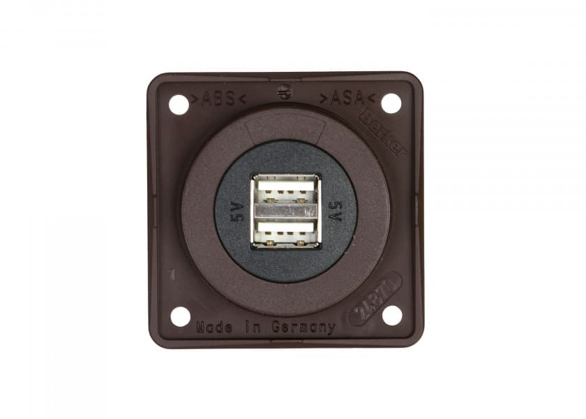 BERKER Double USB Socket brown 2x 2.5 A Image 1 of 2