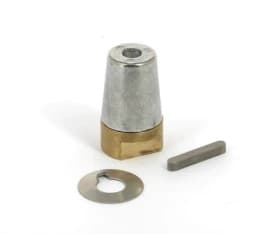 Set : Zinc anode, shaft nut, key and tab washer for VETUS Ø 30 mm propeller shafts - Image 1