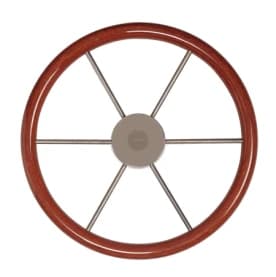 VETUS steering wheel with mahogany rim, 380 mm - 15" - Image 1