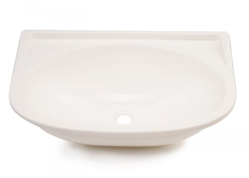 PLASTIMO Plastic Washbasin straight white Image 1 of 3