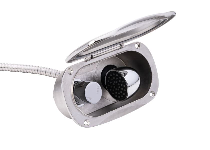 KEJI Stainless Steel Deck Shower with Mixer 4 m stainless steel hose Image 1 of 12