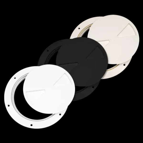 Bomar Gray Series 4″ Dia Round Screw-In Molded Deck Plate - Color: Off White - Image 1