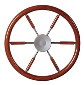VETUS steering wheel with mahogany rim and spokes, 380 mm - 15" - Image 1