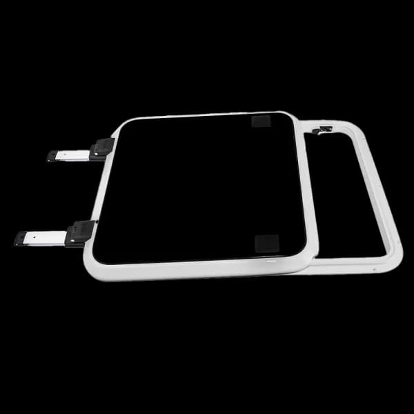 Bomar 1400 Series 25 1/8″ x 25 1/8″ Square Extruded Aluminum Sliding Roof Hatch - Image 1