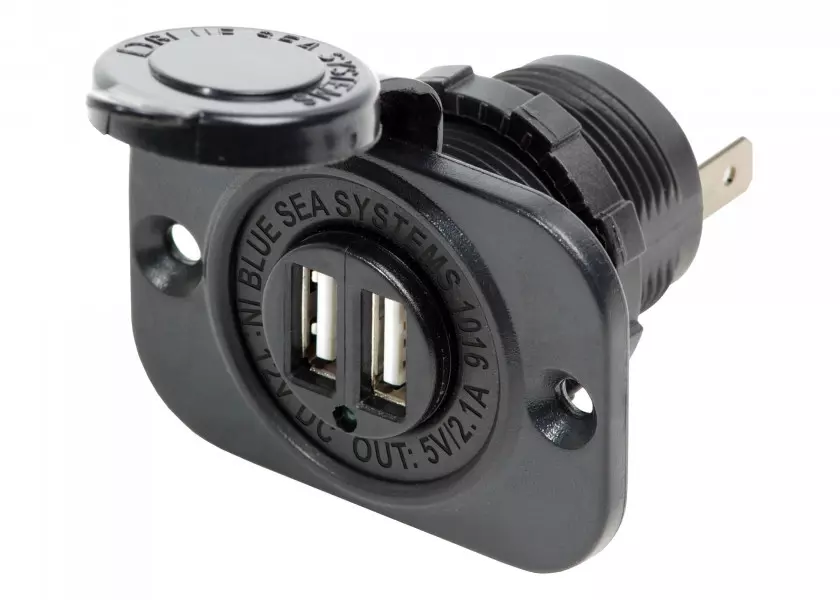 BLUE SEA Dual USB Charging Socket Image 1 of 8