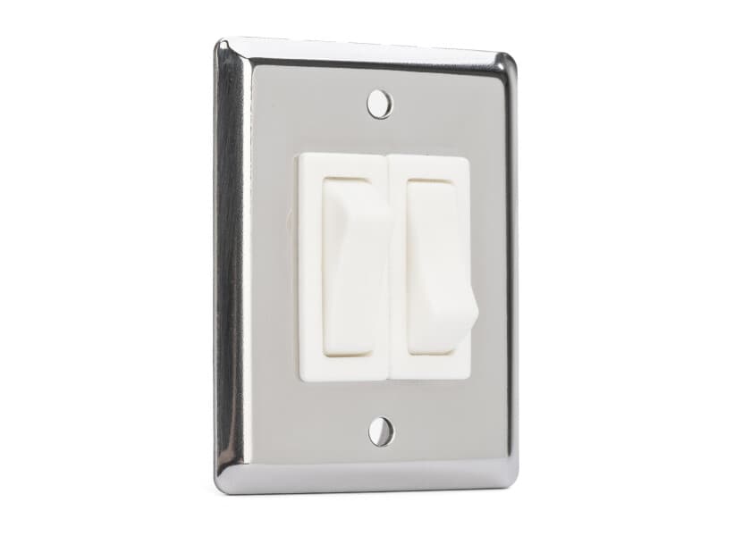 Flush-Mounted Switch, Dual Stainless Steel Image 1 of 2